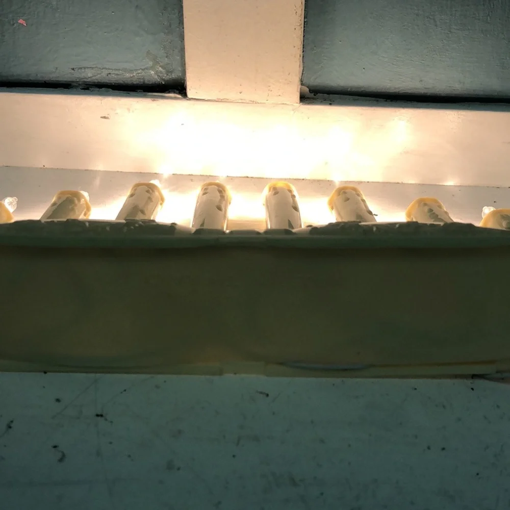 Vtg 10 LiteBulbs‎ Candolier Electric Plastic Drip Yuletide Christmas candle lite